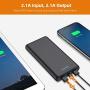 Portable Charger Power Bank 25800mAh Huge Capacity External Battery Pack Dual Output Port with LED Status Indicator Power Bank for iPhone, Samsung Galaxy, Android Phone,Tablet & etc（Black）