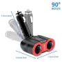 Rocketek Car Charger Adapter, 2 Sockets Cigarette Lighter Splitter with 3 USB Port Fast QC 3.0 Car Adapter 12/24V 120W DC Outlet for iPhone, iPad, Samsung, Google Pixel, Nexus, GPS, Dash Cam