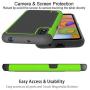 Dahkoiz Galaxy A01 Case with Tempered Glass Screen Protector [2 Pack], Armor Defender Cover Samsung Galaxy A01 Cases Dual Layer Hybrid Protective Phone Case for Samsung Galaxy A01, Green