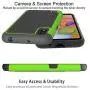 Dahkoiz Galaxy A01 Case with Tempered Glass Screen Protector [2 Pack], Armor Defender Cover Samsung Galaxy A01 Cases Dual Layer Hybrid Protective Phone Case for Samsung Galaxy A01, Green