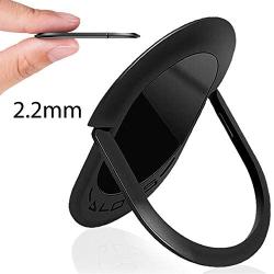 Cell Phone Ring Holder，Finger Ring Stand Universal 360 Degree Rotation Super-Thin Ring Grip for Magnetic Car Mount, All Smartphones and Tablets. (Black, 1Pack)