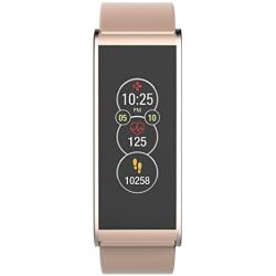 MYKRONOZ ZeFit4 HR Fitness Activity Tracker with Heart Rate Monitoring, Color Touchscreen & Smart Notifications - Powder Pink/Gold