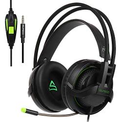 [Xbox One,PS4 Stereo Gaming Headset] SUPSOO G810 Gaming Headphones for New Xbox One, PS4 Controller,3.5mm Wired Over Ear Noise Cancelling with Mic & Volume Control & Bass Surround for Mac/PC/Laptop