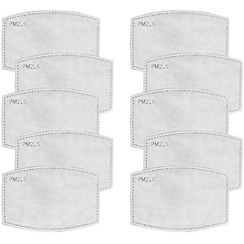 Safe+Mate x Case-Mate - Adult Size - (10 Pack) of 5 Layer Replacement Filter Inserts for Adult Cloth Masks (S/M) (L/XL)