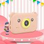 Mini Digital Camera for Kids Rechargeable Photo/Video Action Camcorder 8MP 1080P with 2.4 Inch HD Screen Support TF Card Three Consecutive Shots for Boys Girls Birthday (Pink)