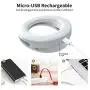 Meifigno Selfie Ring Light [3 Light Modes] [Rechargeable], Clip on Phone Camera LED Light, Adjustable Brightness Selfie Circle Light for iPhone X Xr Xs 7 8 Plus 11 12 Pro Max Android iPad Laptop