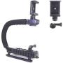 DSLR Stabilizer Handheld Video Action Stabilizing Handle Grip C Shape Professional Vlogging for Smart Phones GoPro Canon Nikon Sony Panasonic Pentax Olympus Camera Camcorder (Pack of 1)