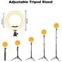 Lifecapido 10" Selfie Ring Light with Tripod Stand & 2 Phone Holders, LED Ring Lights for Photography YouTube Video Makeup Live Stream, Dimmable Lighting Kit with 3 Light Modes10 Brightness Level