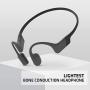 AfterShokz Aeropex Open-Ear Wireless Bone Conduction Headphones with Sport Belt, Cosmic Black, 2.3