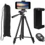 Phone Tripod, PEYOU 50" Aluminum Lightweight Camera Tripod + Bluetooth Remote + Universal Smartphone Holder Mount Compatible for iPhone XS Max XS XR X 8 7 6 6S Plus,Galaxy Note 9 8 S10 S9 S8 Plus S10e Phone Tripod, PEYOU 50" Aluminum Lightweight Camera Tripod + Bluetooth Remote + Universal Smartphone Holder Mount Compatible for iPhone XS Max XS XR X 8 7 6 6S Plus,Galaxy Note 9 8 S10 S9 S8 Plus S10e