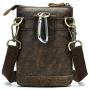 NKns Travel Accessories Leather Pockets Mens Retro Pockets Outdoor 7 Inch Wear Belt Small Pockets Mobile Phone Bag Mens Gadgets