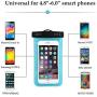 Radjawali Universal Waterproof Case IPX8 Phone Case Pouch Dry Bag for iPhone Xs Max XR XS X 8 7 6s 6 Plus, Samsung S10+ S10 S10e S9 S8, Google Pixel 2, Up to 6.6" (Orange)