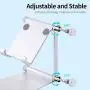 Cell Phone Stand, Adjustable Phone Holder,Aluminum Alloy Fully Foldable Dock Cradle for Desktop,Compatible with All Android Smartphone,Mobile Phone 11 Pro XS Max Xr,Switch Tablets 7-10&quot (Silver)