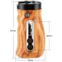 NICEYRIG Universal Side Wooden Handle Handgrip with Cold Shoe for DSLR Camera Cage