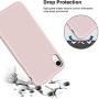 iPhone XR Case, Anuck Soft Silicone Gel Rubber Bumper Phone Case with Anti-Scratch Microfiber Lining Hard Shell Shockproof Full-Body Protective Case Cover for Apple iPhone XR 6.1" 2018 - Pink Sand