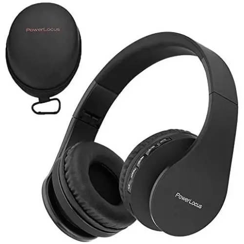 PowerLocus Wireless Bluetooth Over-Ear Stereo Foldable Headphones, Wired Headsets with Built-in Microphone for iPhone, Samsung, LG, iPad (Black) PowerLocus Wireless Bluetooth Over-Ear Stereo Foldable Headphones, Wired Headsets with Built-in Microphone for iPhone, Samsung, LG, iPad (Black)