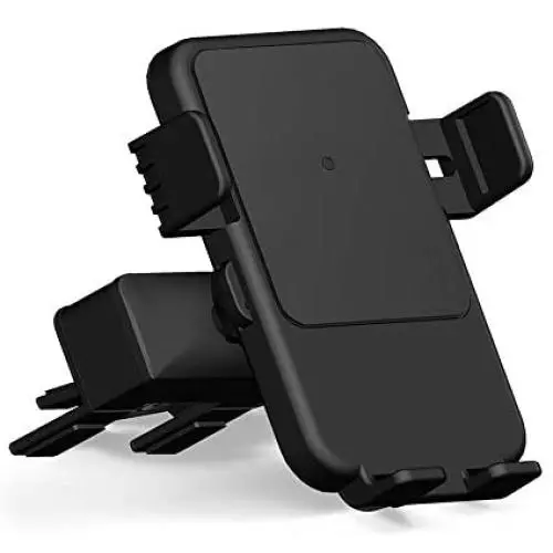 Qi Wireless Charger Car Mount - HMCC CD Slot Phone Holder Silicone Protection 360° Rotatable One-Touch Design Compatible iPhone Xs Max/XS/XR/X/8, Samsung Galaxy S10e/S10+/S10/S9/S9 Plus/S8 Qi Wireless Charger Car Mount - HMCC CD Slot Phone Holder Silicone Protection 360° Rotatable One-Touch Design Compatible iPhone Xs Max/XS/XR/X/8, Samsung Galaxy S10e/S10+/S10/S9/S9 Plus/S8