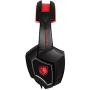 Sades SPIRITWOLF 3.5mm Version PC Over-Ear Stereo Gaming Headset Headband Headphones with Mic, Noise Reduction, Volume Control, LED Light for Computer Gamers(Black Red)