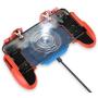 Studyset Gaming Controller Gamepad H5 Portable PUBG Mobile Phone Game Controller Joystick Cooling Fan Gamepad for iOS Android Red Blue with Fan
