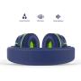 Elecder i36 Kids Headphones Children Girls Boys Teens Foldable Adjustable On Ear Headphones 3.5mm Jack Compatible iPad Cellphones Computer Kindle MP3/4 Airplane School Tablet Blue/Green