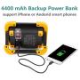 SUNZONE LED Work Light, Portable COB Flood Lights, Job Site Lighting,Builtin Rechargeable Battery Power Bank, IP55 Waterproof Rate for Outdoor Camping,Hiking,Car Repairing and SOS Emergency Mode