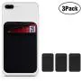 COCOFU Phone Card Sleeve, 3 Pack Cell Phone Ultra Slim Silicone RFID Blocking 3M Self Adhesive Stick on Pocket for Smartphones (Black) COCOFU Phone Card Sleeve, 3 Pack Cell Phone Ultra Slim Silicone RFID Blocking 3M Self Adhesive Stick on Pocket for Smartphones (Black)