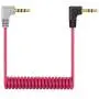 3.5mm TRS to TRRS Microphone Cable, Ancable 1/8 Male to Male Coiled Right Angle Mic Cord Compatible iPhone, Smartphone, Tablets with Rode SC7, VideoMic, VideoMicro Go, BOYA and More External Mic