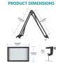 Neewer 2 Packs Dimmable 5600K Mini USB LED Video Light and Desktop Clamp Suspension Boom Scissor Arm Stand for LiveStreaming/Gaming/YouTube/TikTok Video/Fill Lighting/Photography