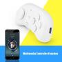 PL-608 Mini Bluetooth Gamepad, Portable Wireless Bluetooth Gaming Controller with Remote Shutter Multimedia Controller, for Mobile Phone, Tablet and PC(White)