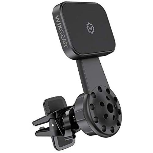 WixGear Universal Air Vent Twist Hole Magnetic Phone Holder for Car, for All Cell Phones with Fast Swift-Snap Technology, Will Not Block Air Vent Flow - for Vertical and Horizontal Vent