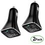Dual-Port QC 3.0 Car Charger 48W 6A USB Fast Charging Adapter Compatible for Galaxy S10+ Note 10+, iPhone 11 Pro Xs Max, iPad Pro, LG, Moto, Oneplus, Huawei, Pixel and More.[2Pack]