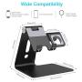 Cell Phone Stand for Apple Watch, ENIBON 2 in 1 Adjustable Charging Station Universal Desktop Phone Holder for Apple Watch 5/4/3/2/1 and iPhone 11/11 Pro/11 Pro Max/Xr/Xs Max (Black)