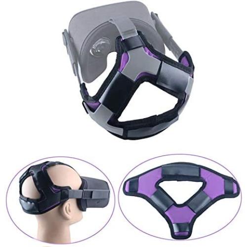 Esimen Head Cushion for Oculus Quest VR Headset, Comfortable Protective Strap Headband (Purple)