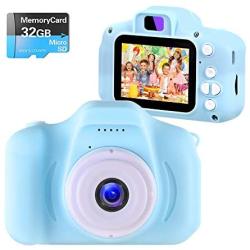 NINE CUBE Kids Camera Digital Camera for 3-10 Year Old Girls,Toddler Toys Video Recorder 1080P 2 Inch,Children Camera Birthday Festival Gift for 3 4 5 6 7 8 9 Year Old Boys(32G SD Card Included)