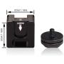 Hot Shoe Camera Mount Adapter - Aluminium Quadruple Cold Shoe Adapter for Lights, LED Monitors, Microphones, Audio Recorder & Studio Flash Video Camera