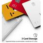 Ringke Slot Card Holder Designed for Smartphones, Adhesive Stick On Wallet Case Minimalist Slim Hard Premium Credit Card Cash Sleeve - Clear Mist