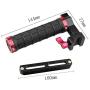 CAMVATE Quick Release Rubber Grip Top Handle with NATO Rail for Blackmagic Pocket Cinema Camera (Red)