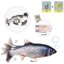 Potaroma 10" Electric Moving Cat Kicker Fish Toy, Realistic Flopping Fish, Wiggle Fish Catnip Toys, Motion Kitten Toy, Plush Interactive Cat Toys, Fun Toy for Cat Exercise …