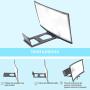 WANYANG Screen Magnifier, HD Mobile Phone Screen Amplifier, Portable HD Curved Screen Smartphone Amplifiers for iPhone and Android All Smartphone Accessories (9.84*6.3*0.8inches)