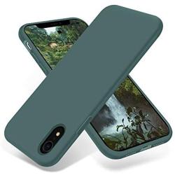 OTOFLY iPhone XR Case,Ultra Slim Fit iPhone Case Liquid Silicone Gel Cover with Full Body Protection Anti-Scratch Shockproof Case Compatible with iPhone XR 6.1 inch, [Upgraded Version] (Pine Green)