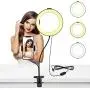 Selvim 6 inch Selfie Ring Light with Cellphone Holder Stand- Ring Light Stand for Live Stream & Makeup, 64 LED Bulbs 3 Light Modes 10-Level Brightness 360° Rotating for iPhone Android Cell Phone Selvim 6 inch Selfie Ring Light with Cellphone Holder Stand- Ring Light Stand for Live Stream & Makeup, 64 LED Bulbs 3 Light Modes 10-Level Brightness 360° Rotating for iPhone Android Cell Phone