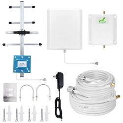 Cell Phone Signal Booster for Home and Office - Boost 4G LTE Data and Voice for AT&T T-Mobile 700MHz Band 12/17 - High Gain Cellular Repeater Amplifier Extend Coverage Upto 4,000 sq ft