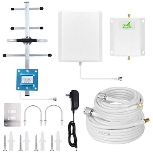 Cell Phone Signal Booster for Home and Office - Boost 4G LTE Data and Voice for AT&T T-Mobile 700MHz Band 12/17 - High Gain Cellular Repeater Amplifier Extend Coverage Upto 4,000 sq ft