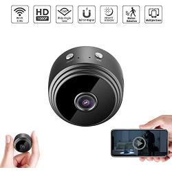 Mini Hidden Spy Camera WiFi Small Wireless Video Camera Full HD 1080P Audio Infrared Night Vision Motion Sensor Support SD Card for iPhone Android Video Detection Security Nanny Surveillance Cam