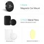 Magnetic Car Mount, Universal Flat Stick On Magnet Phone Holder Car Mounts with 2 Metal Plates for Cell Phones Mini Tablets
