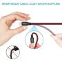 USB Type C Cable, TAKAGI 3Pack 6ft USB C to USB A Nylon Braid Fast Charging Cord High Speed Data Sync Transfer Charger Cable Compatible with Galaxy S9, Note, LG, Pixel 2 XL, Huawei, ONEPLUS (Red)