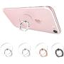 Silitraw Cell Phone Ring Holder, Transparent Ring Holder 360°Rotation Finger Ring Stand, Clear Cell Phone Kickstand Compatible with Most of Phones, Tablet and Case, (2Silver+1Black+1Rose Gold)
