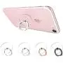 Silitraw Cell Phone Ring Holder, Transparent Ring Holder 360°Rotation Finger Ring Stand, Clear Cell Phone Kickstand Compatible with Most of Phones, Tablet and Case, (2Silver+1Black+1Rose Gold)