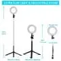 EEIEER Ring Light, 6 Ring Light with Stand Mini LED Dimmable Light with Cell Phone Holder Desktop LED Lamp for Live Stream/Makeup/Video/Photography (6inch,White/Cold Light) EEIEER Ring Light, 6 Ring Light with Stand Mini LED Dimmable Light with Cell Phone Holder Desktop LED Lamp for Live Stream/Makeup/Video/Photography (6inch,White/Cold Light)