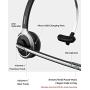 Mpow Truck Driver Bluetooth Headset, Hands Free Phone Headset with Noise Cancelling Microphone, Comfort-fit for Long Haul, On-the-Ear Skype Office Headsets for Clear Calls (Support Media Playing)